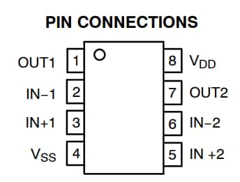 Location Circuit - onsemi NCS3402 Dual Nano-Power Comparator